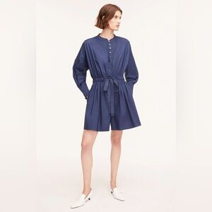 Rebecca Taylor Poplin Long Sleeve Romper‎